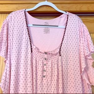 Pale pink T-shirt gown